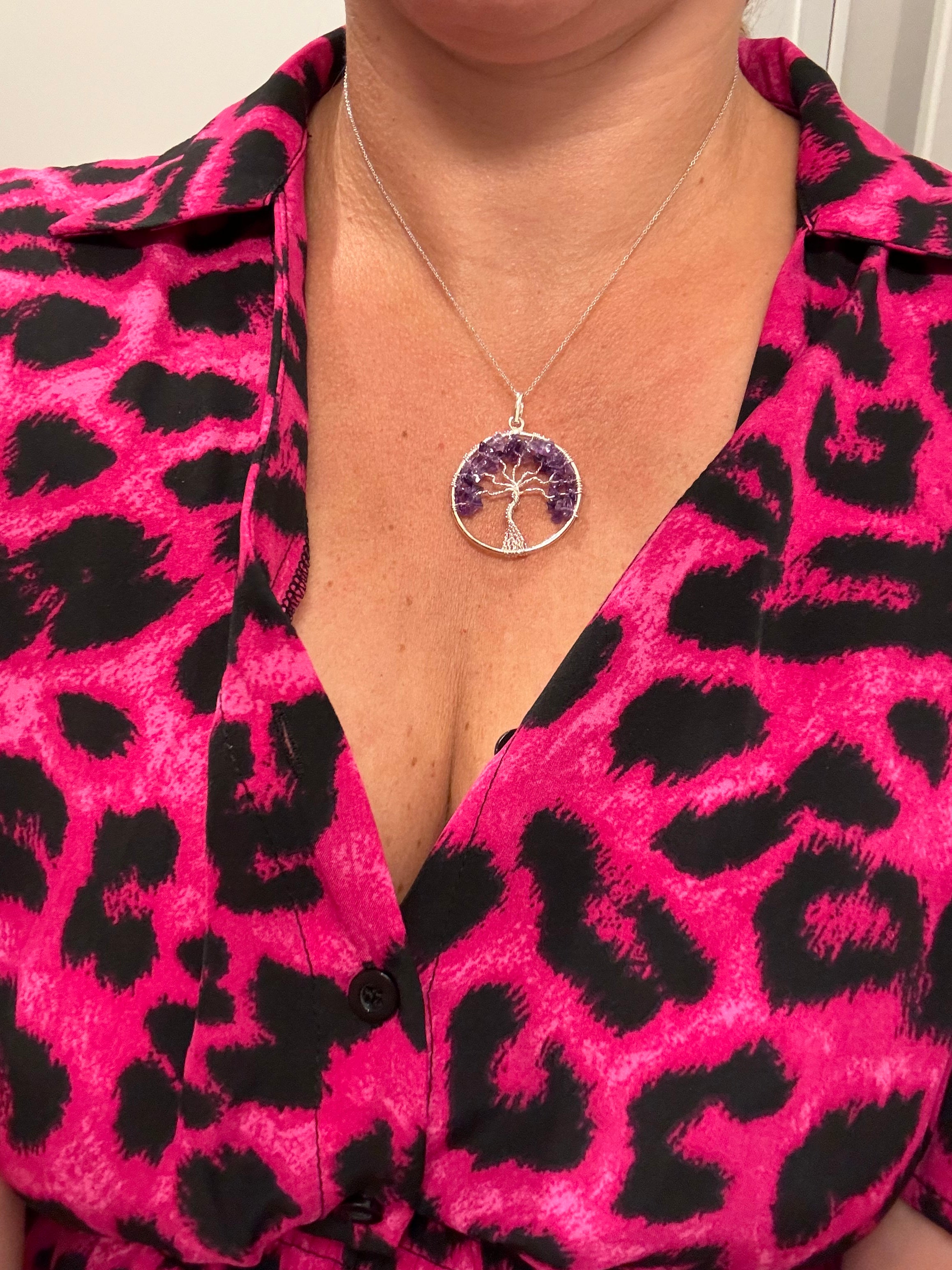 Pendentif Arbre de vie Améthyste